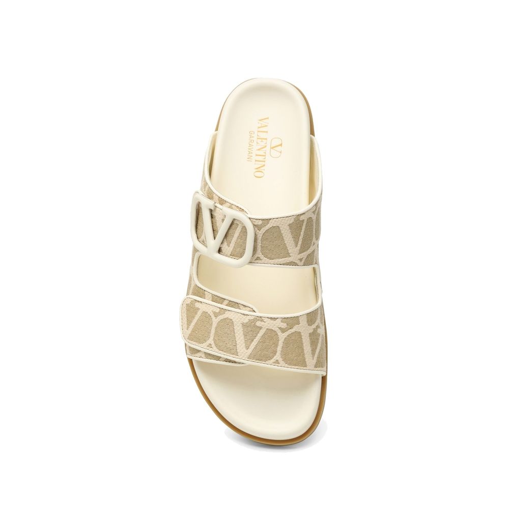 Valentino Garavani Toile Iconographe Flat Sandals - ACCEXO