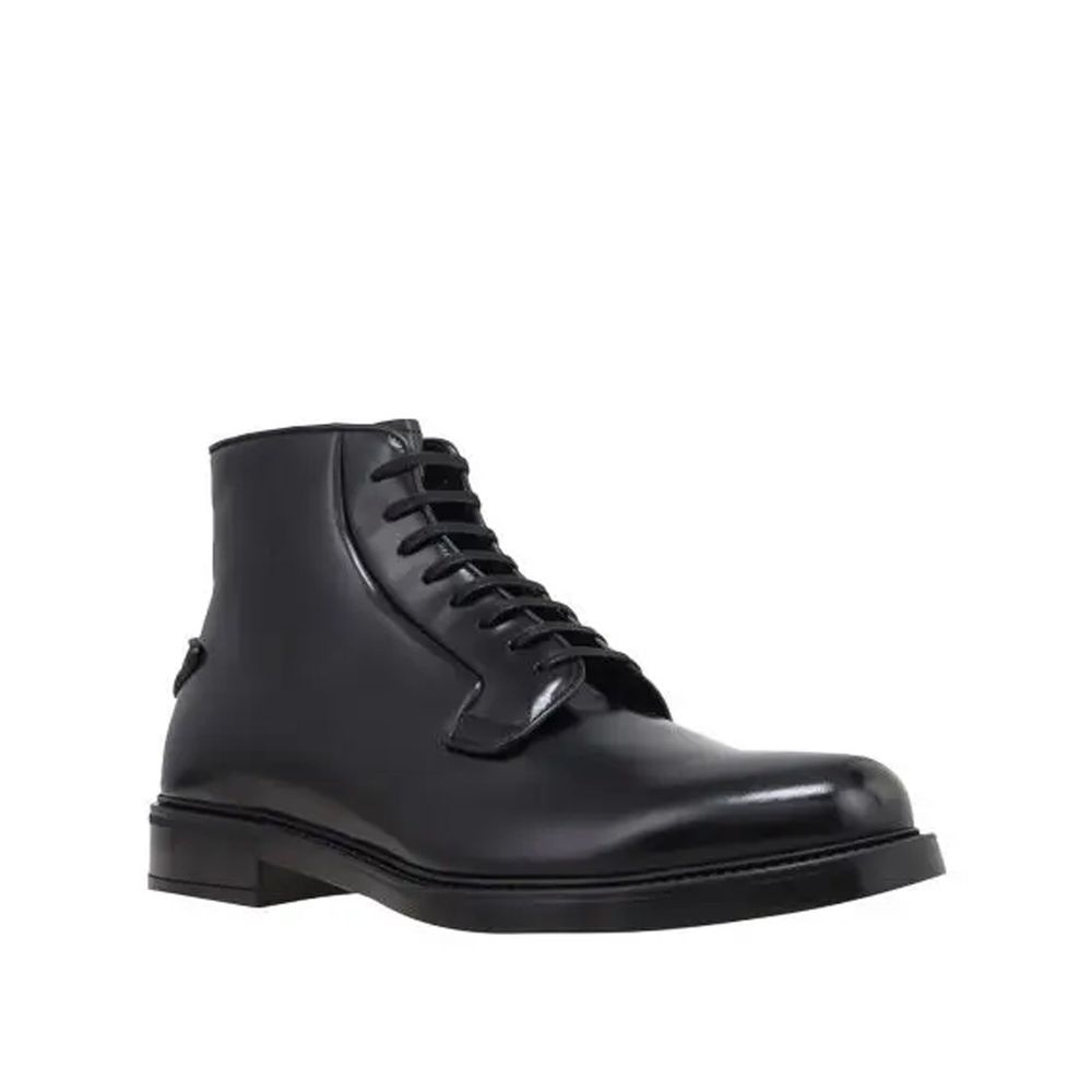 Prada Leather Lace-Up Boots - ACCEXO