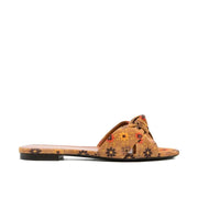 Saint Laurent Bianca Knotted Suede Slides - ACCEXO
