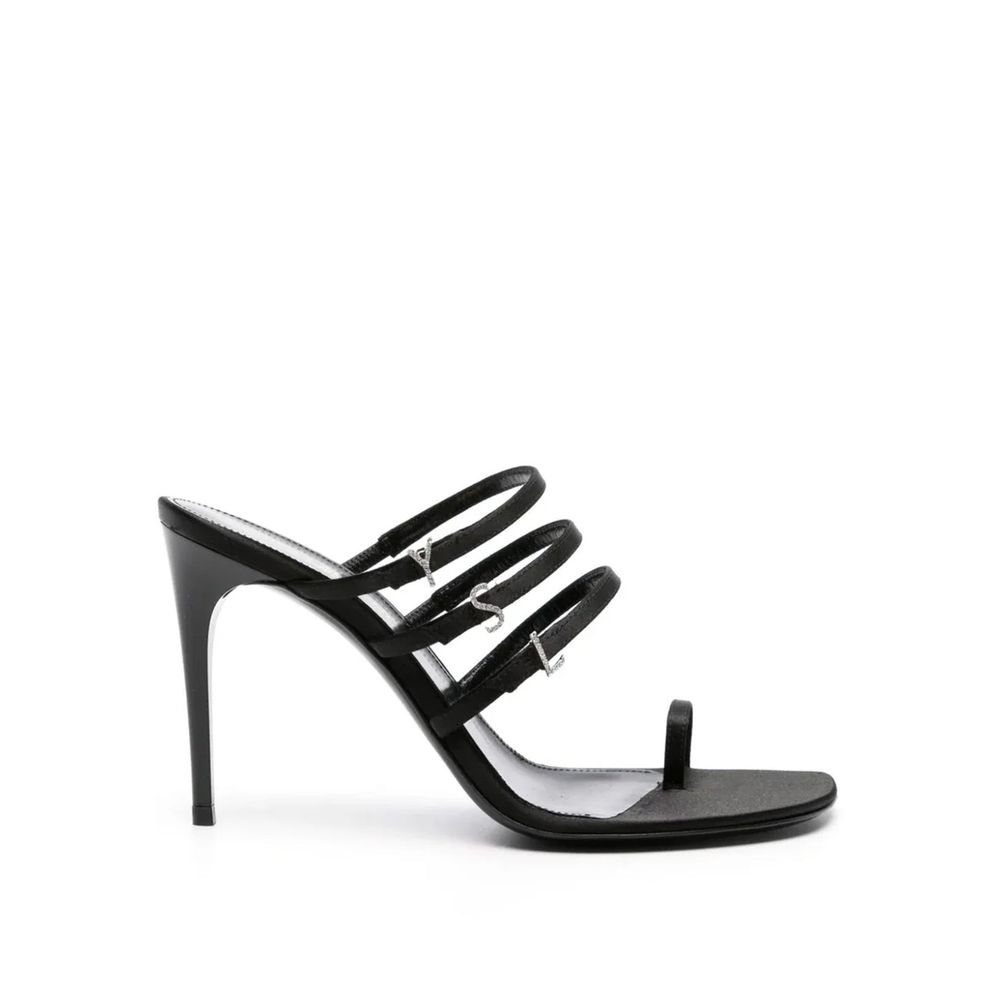 Saint Laurent Jerry 95 Satin Sandals - ACCEXO