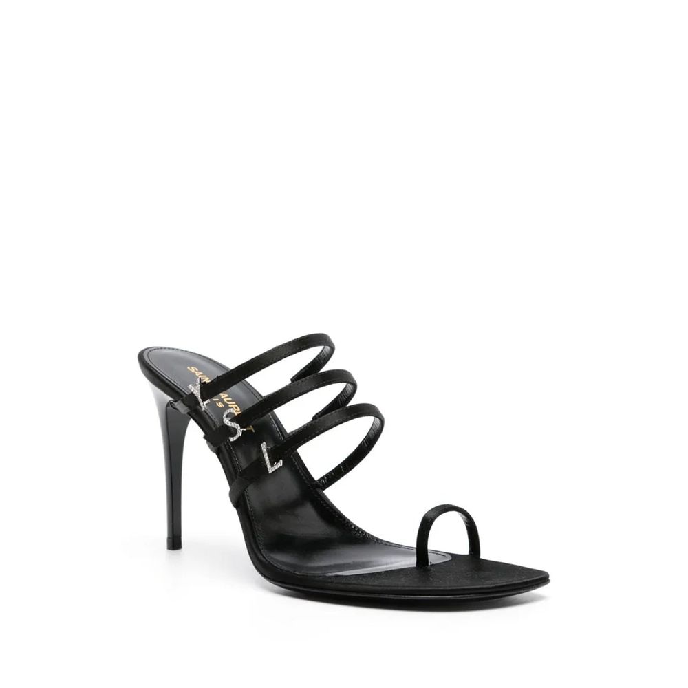 Saint Laurent Jerry 95 Satin Sandals - ACCEXO