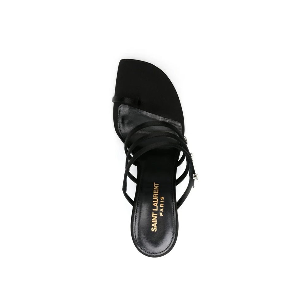 Saint Laurent Jerry 95 Satin Sandals - ACCEXO