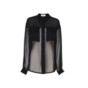 Saint Laurent Silk Crepe Muslin Shirt - ACCEXO