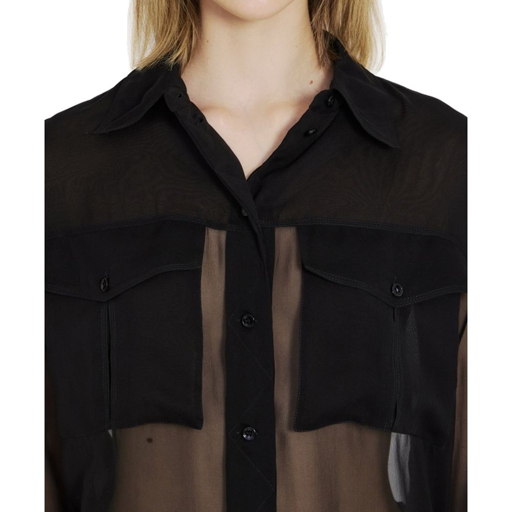 Saint Laurent Silk Crepe Muslin Shirt - ACCEXO
