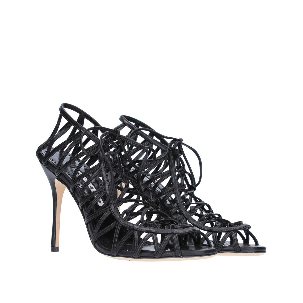 Manolo Blahnik Hamza 105 Leather Sandals - ACCEXO