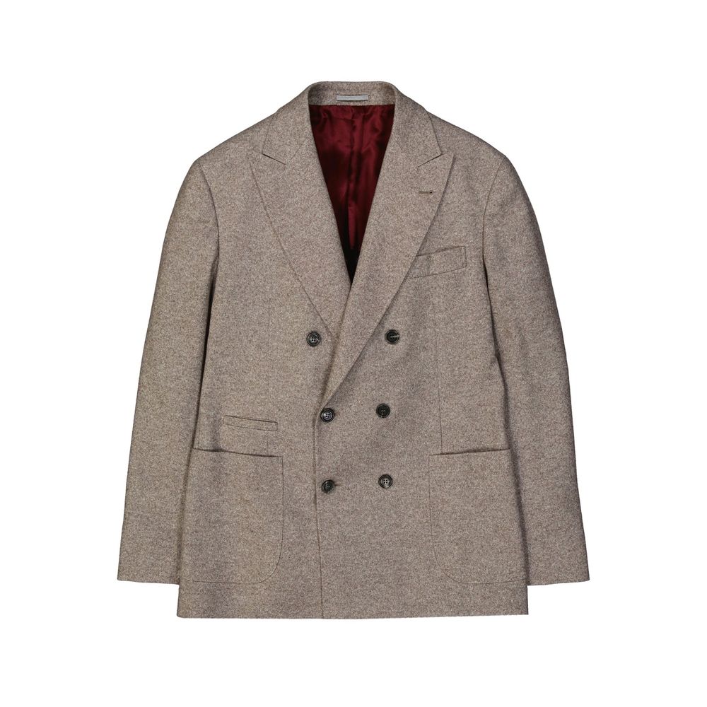 Brunello Cucinelli Double-Breasted Wool Jacket - ACCEXO