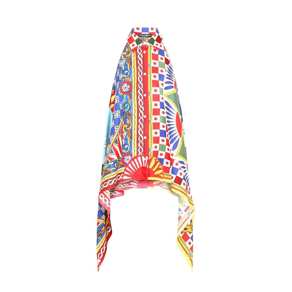 Dolce & Gabbana Dolce&Gabbana Halterneck Silk Shirt - ACCEXO