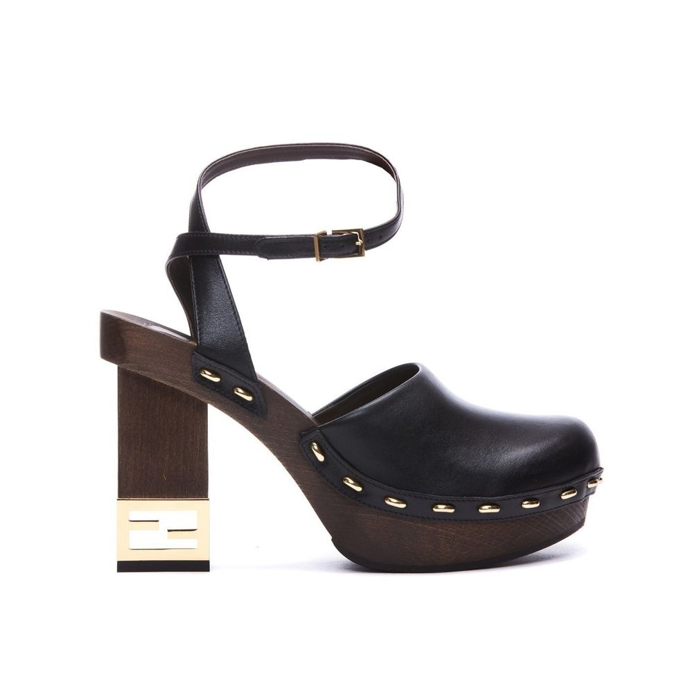 Fendi Decorative Heel Leather Pumps - ACCEXO