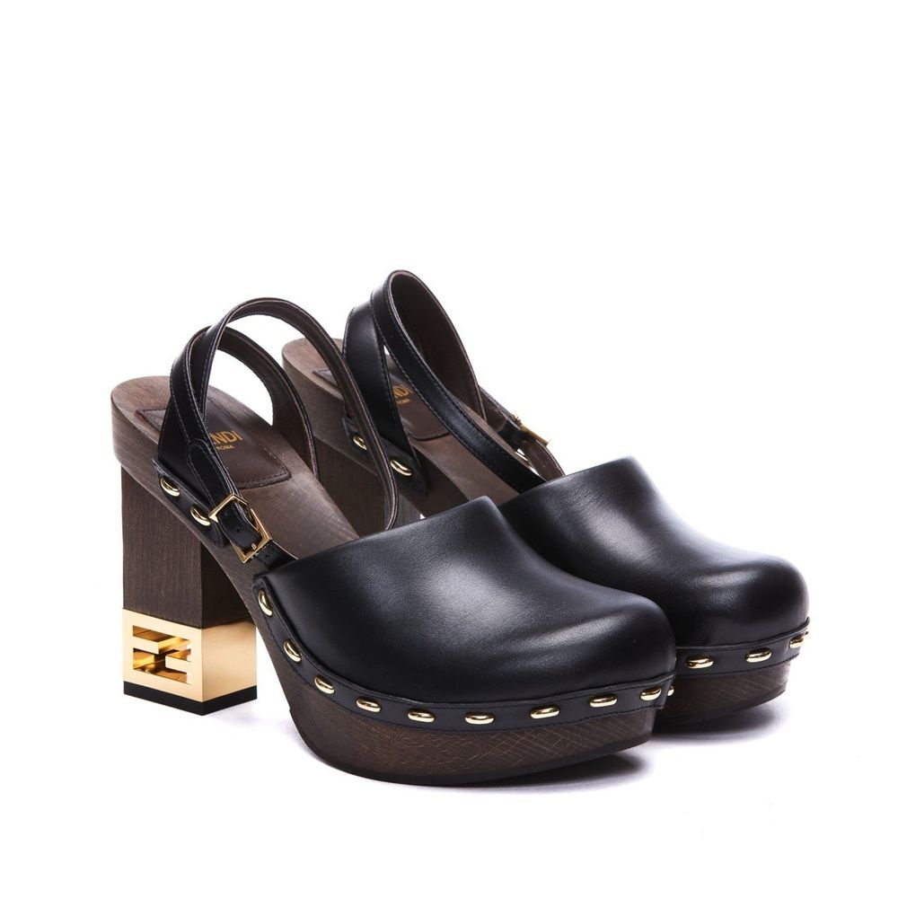 Fendi Decorative Heel Leather Pumps - ACCEXO