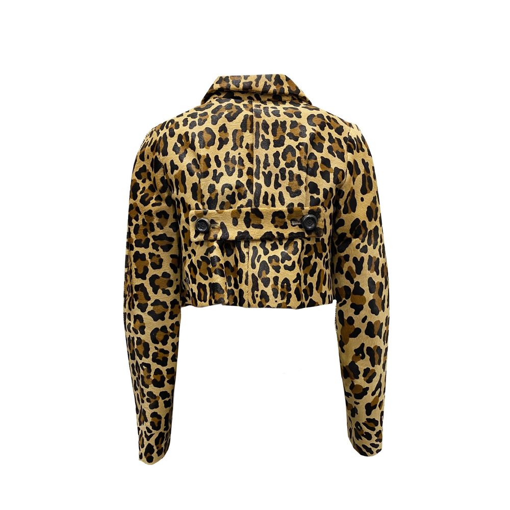 Dsquared² Leopard Calf Hair Cropped Jacket - ACCEXO