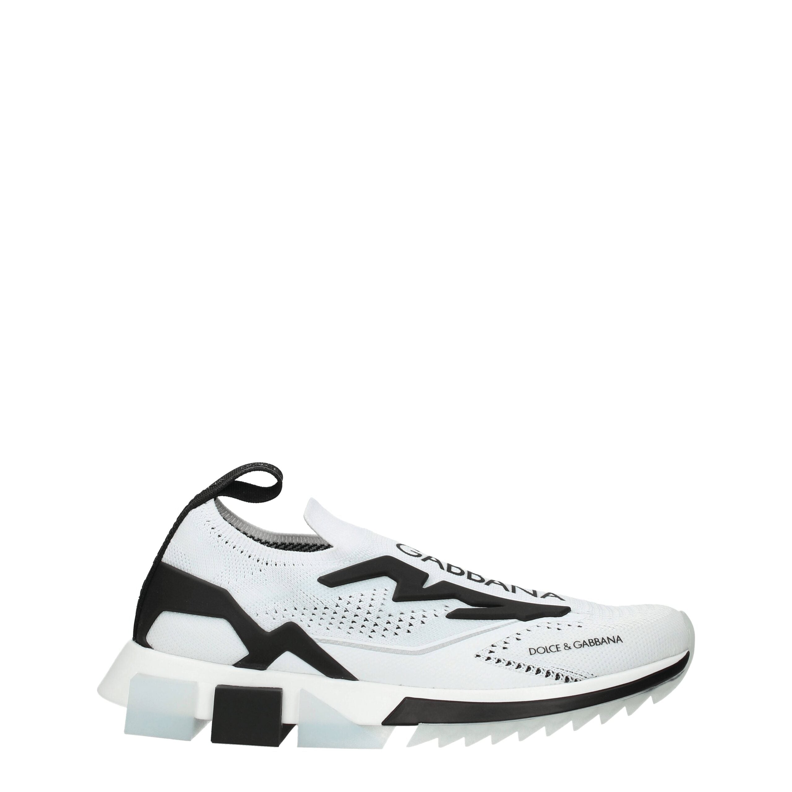 Dolce & Gabbana White Fabric Sneakers - ACCEXO