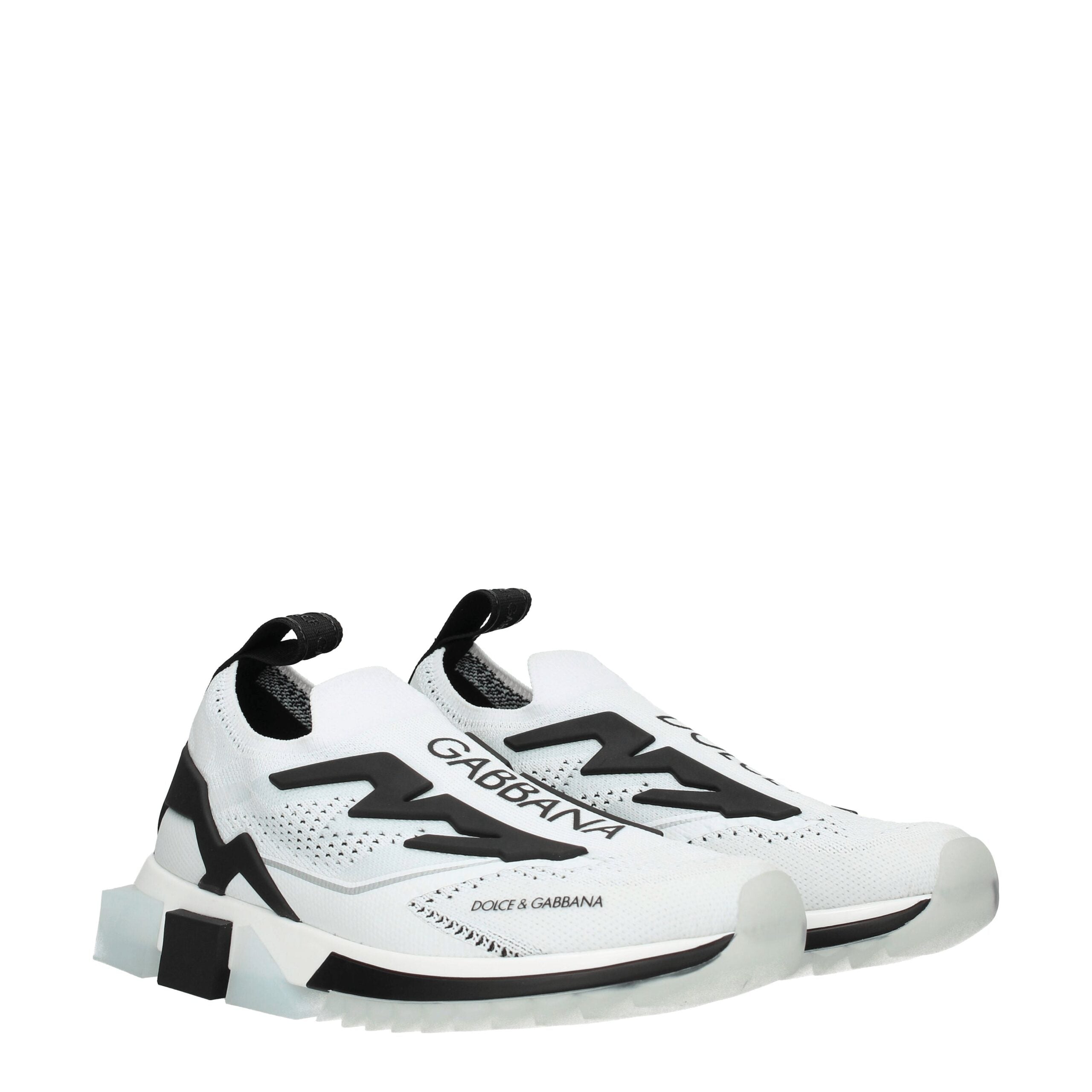 Dolce & Gabbana White Fabric Sneakers - ACCEXO