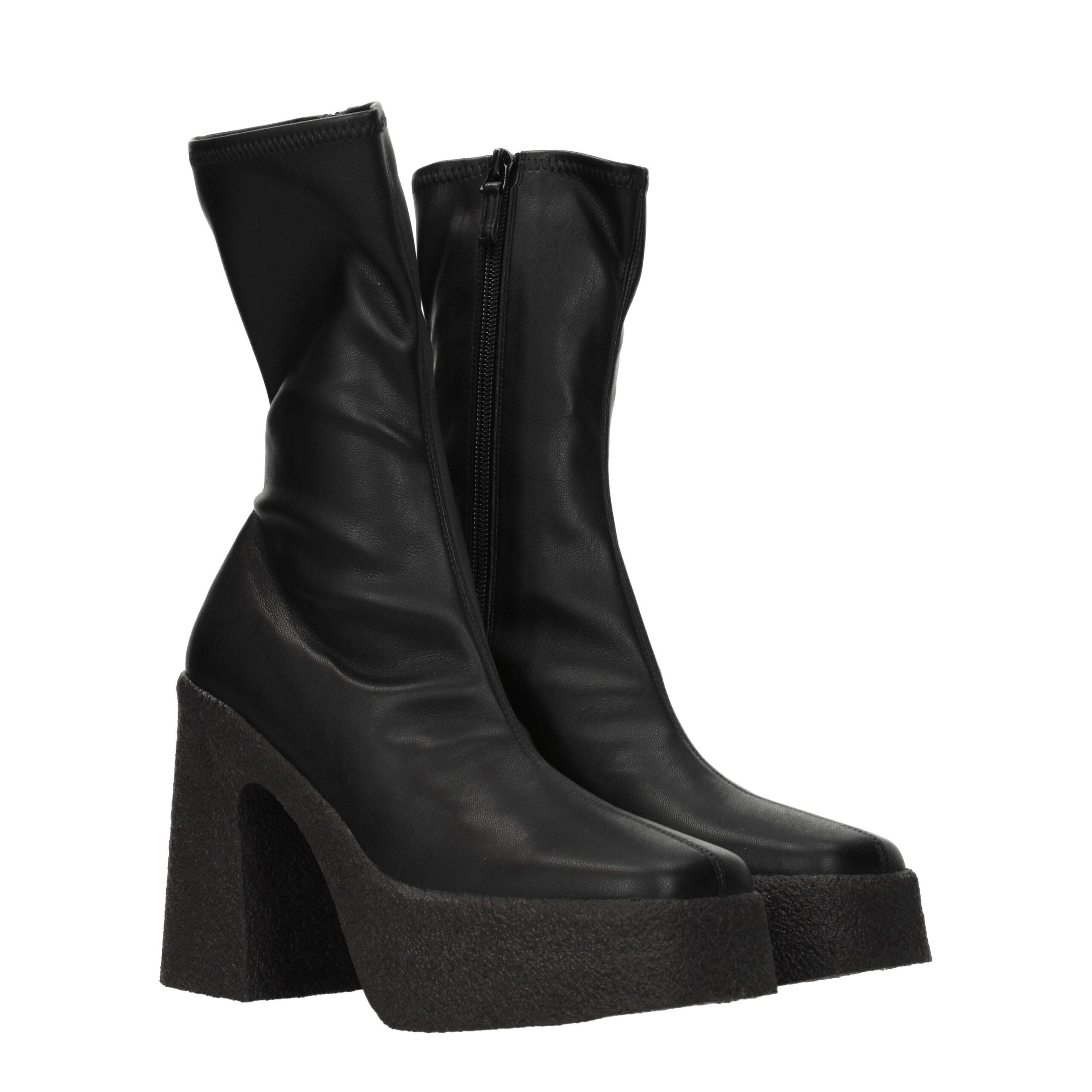 Stella McCartney Black Leather Ankle - ACCEXO