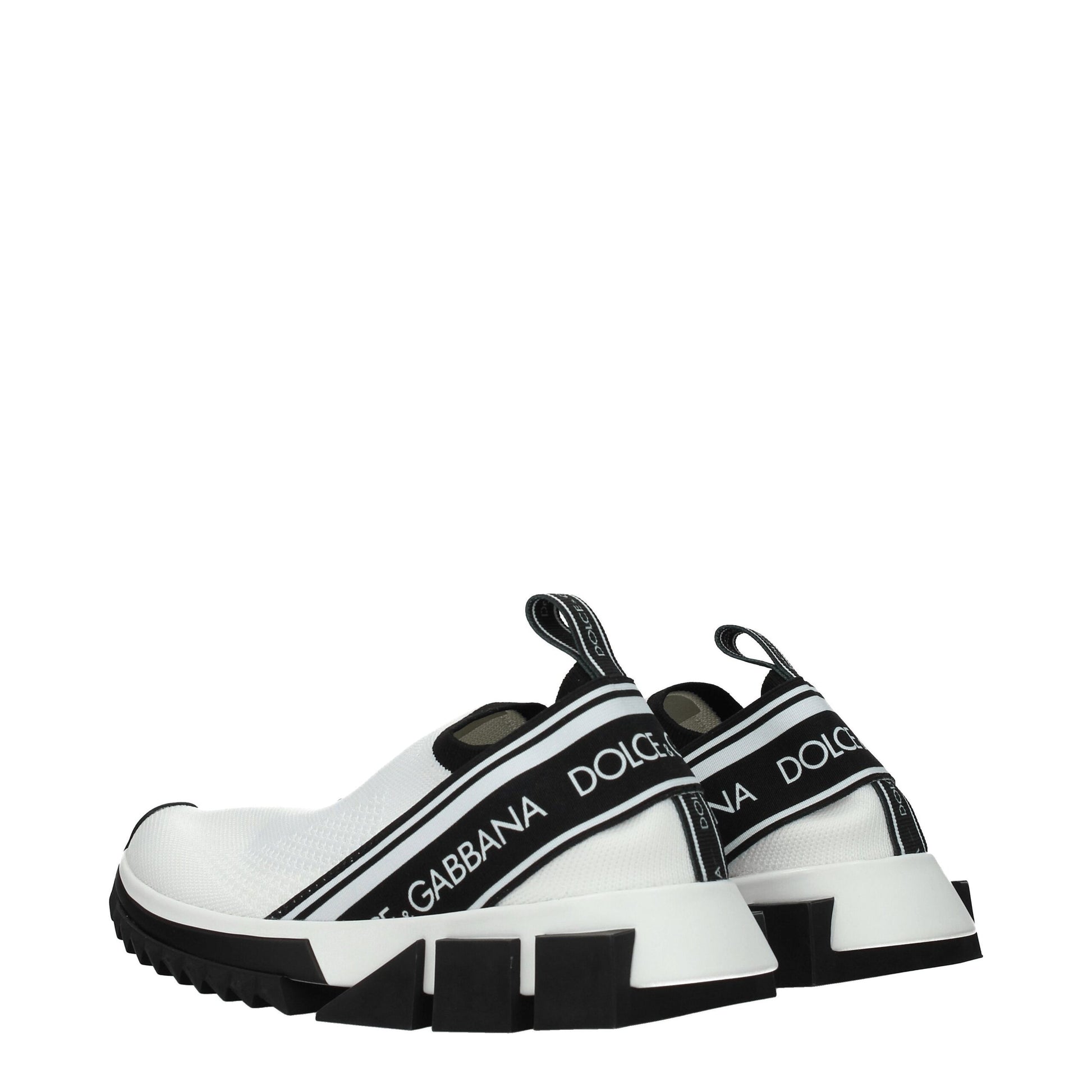 Dolce & Gabbana White Fabric Sneakers - ACCEXO