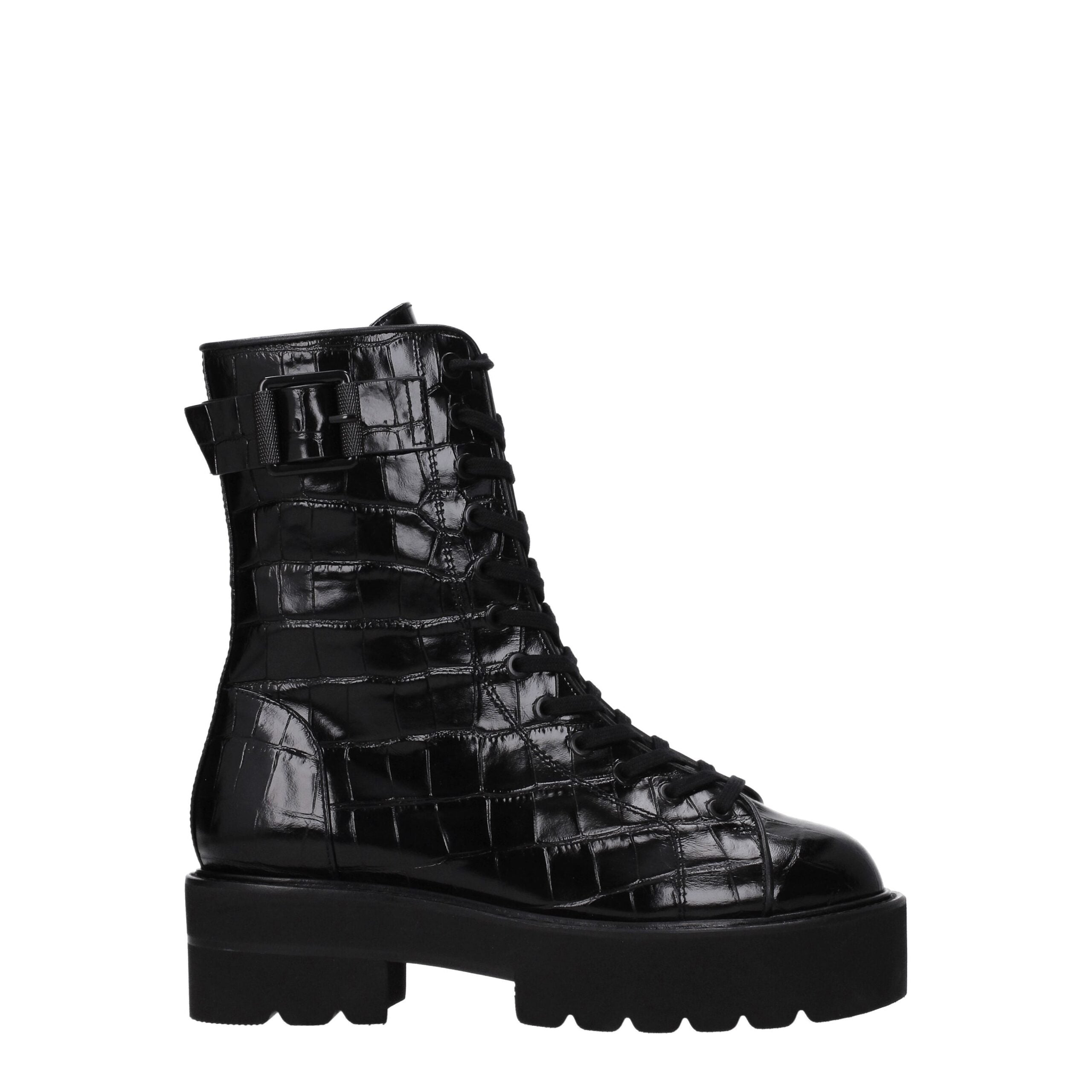 Stuart Weitzman Black Leather Ankle - ACCEXO