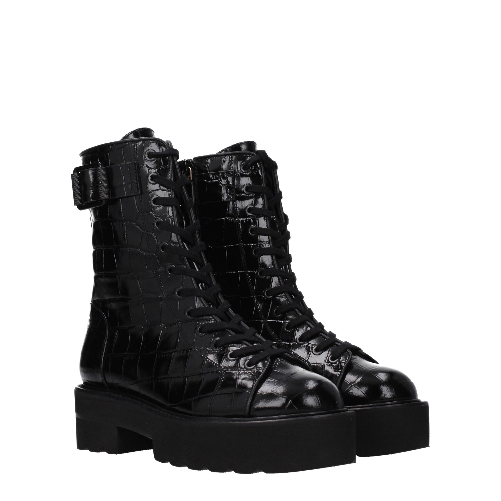 Stuart Weitzman Black Leather Ankle - ACCEXO