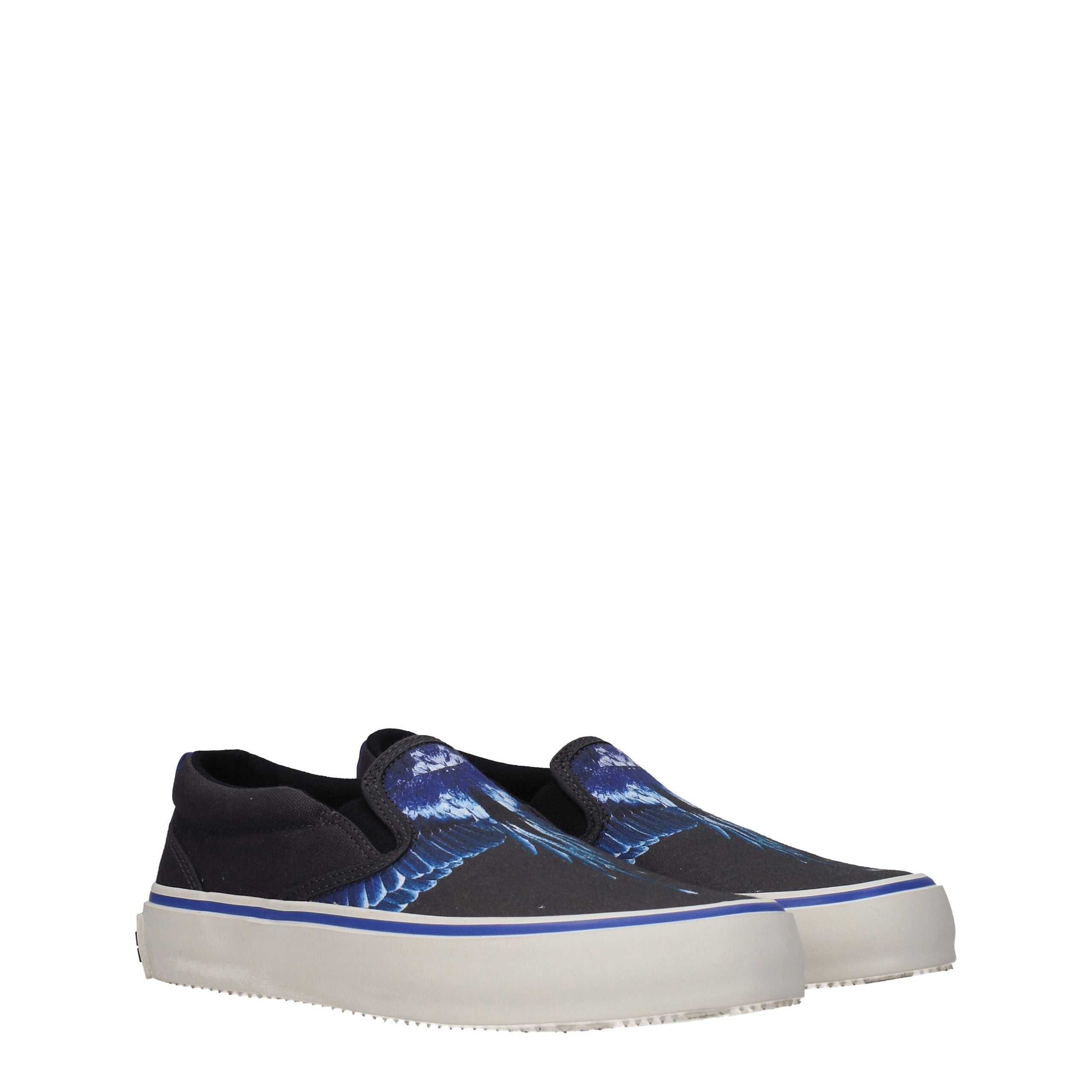Marcelo Burlon Black Fabric Slip-On Loafer