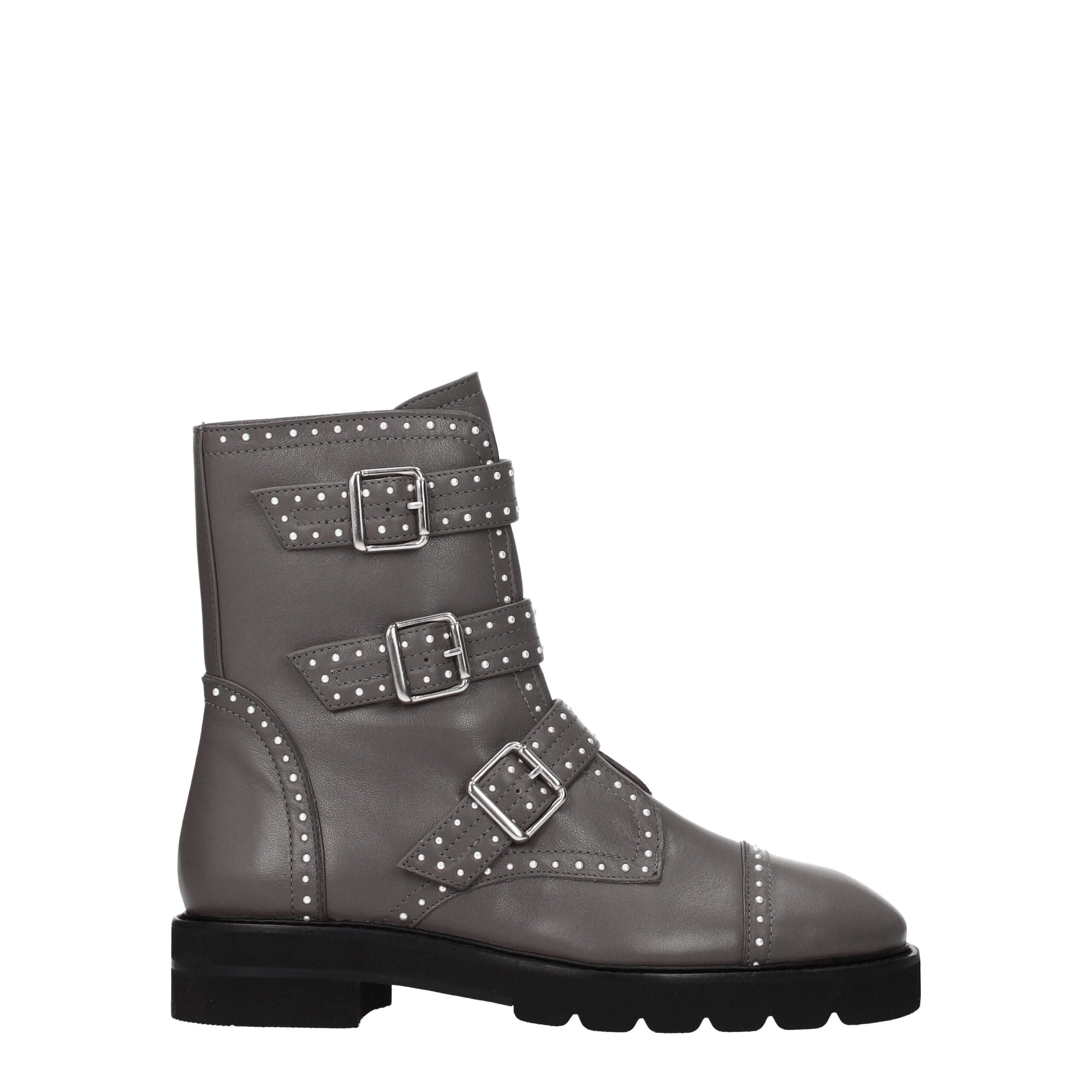 Stuart Weitzman Gray Leather Ankle - ACCEXO