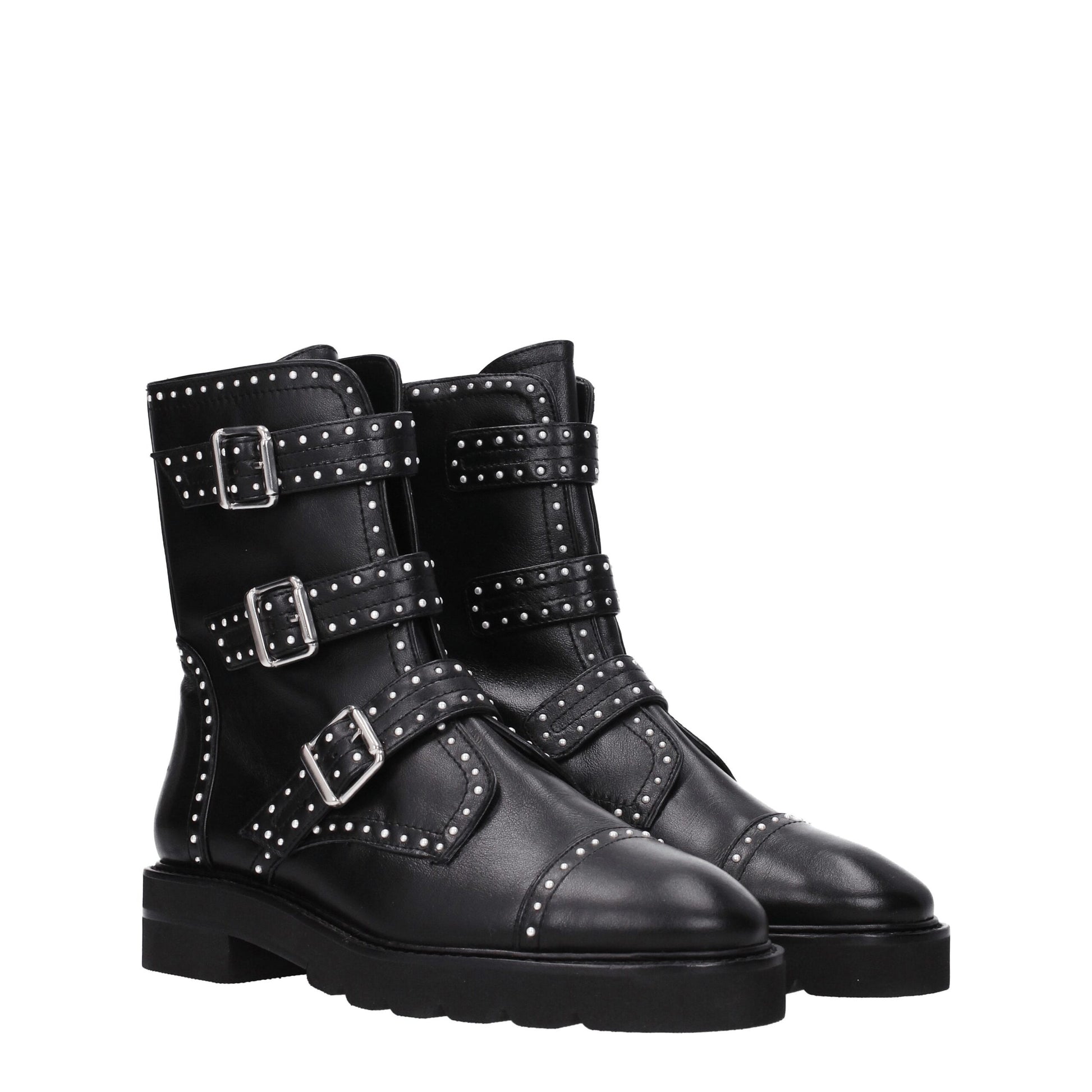 Stuart Weitzman Black Leather Ankle - ACCEXO