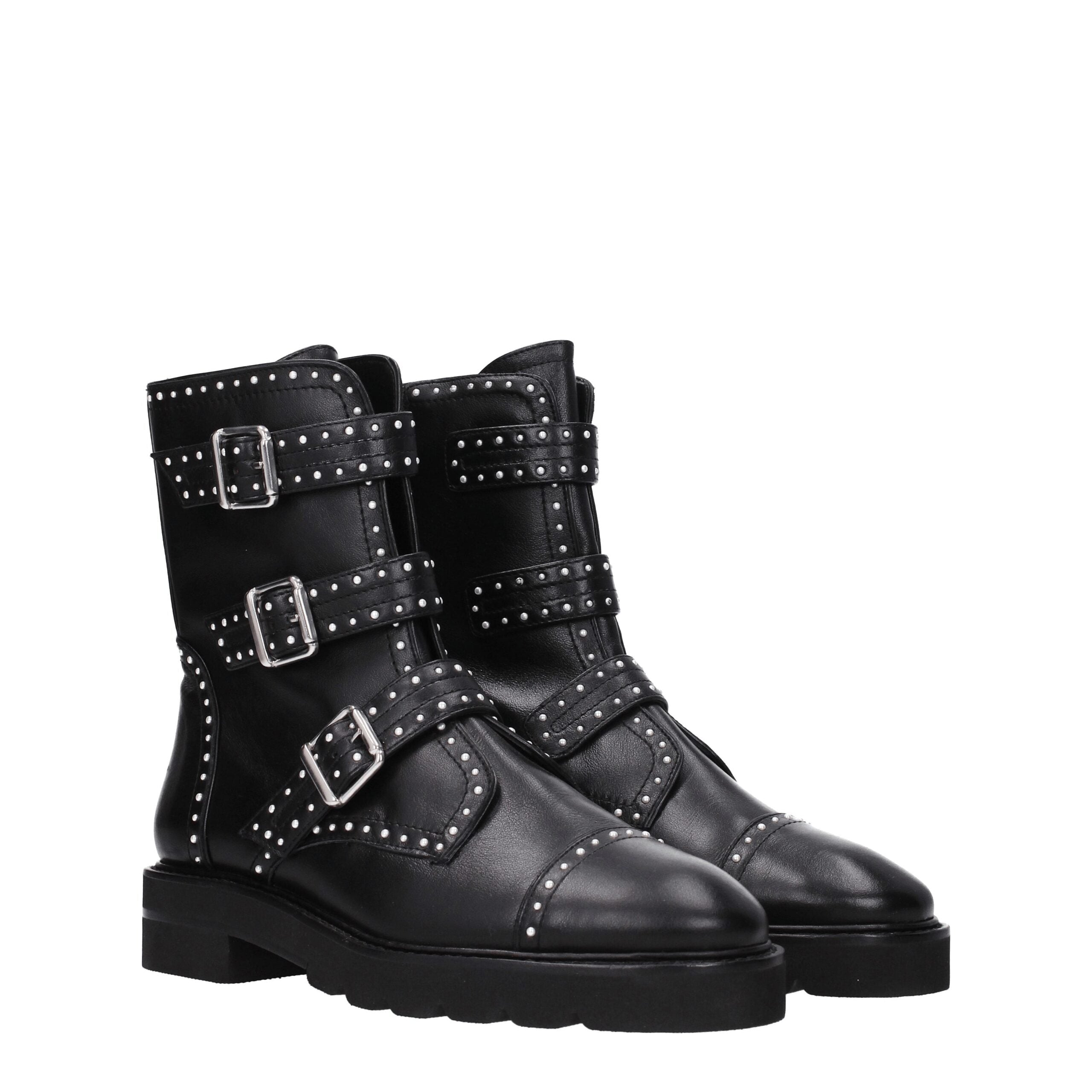Stuart Weitzman Black Leather Ankle - ACCEXO