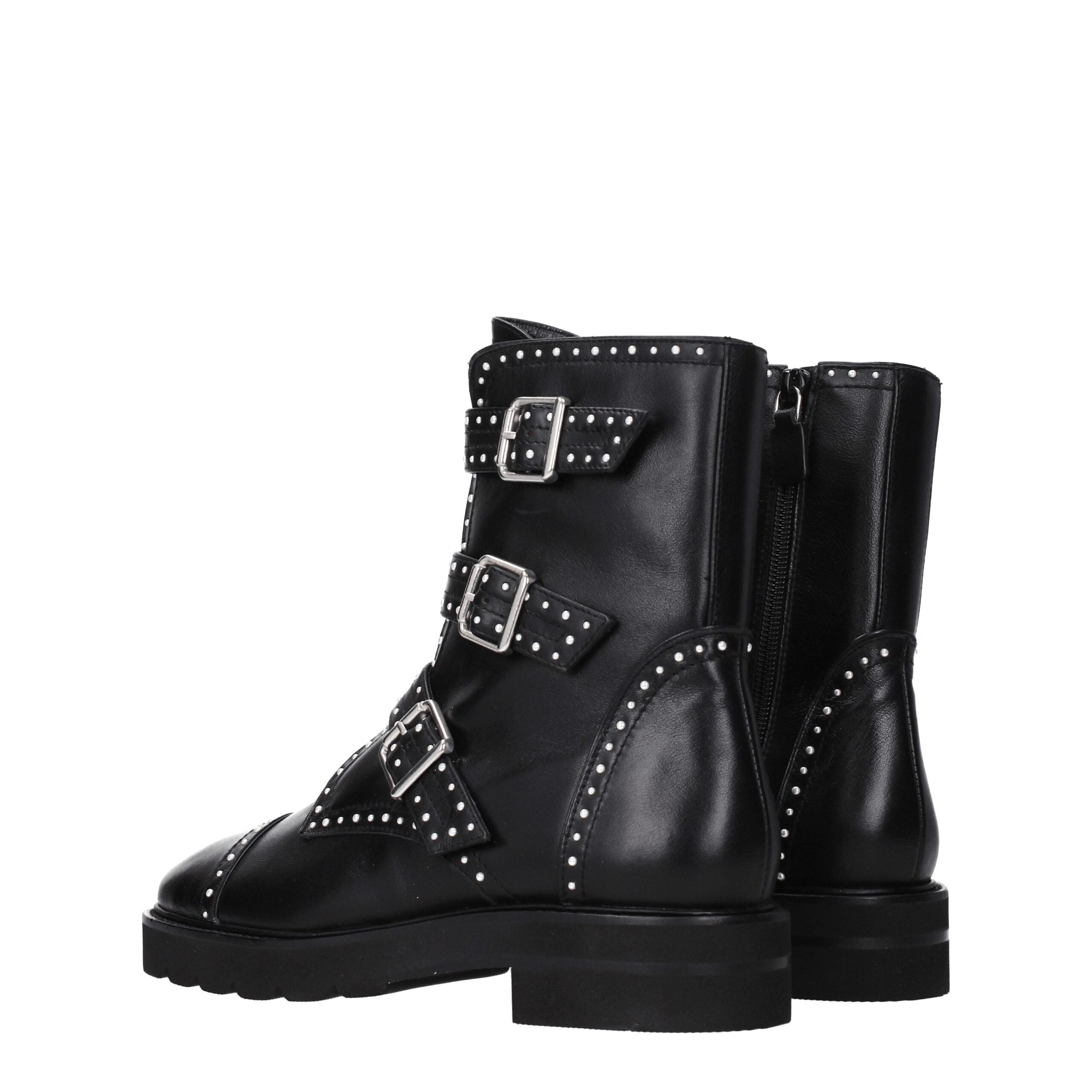Stuart Weitzman Black Leather Ankle - ACCEXO