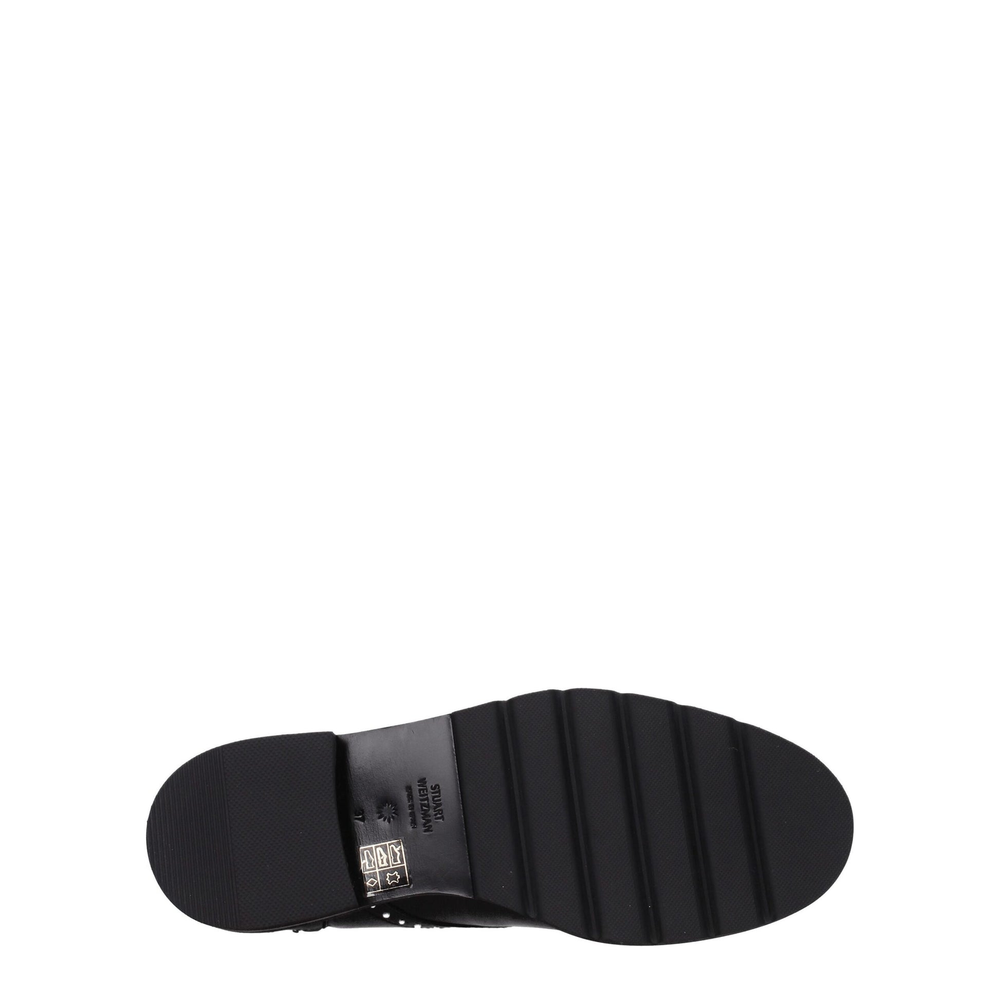 Stuart Weitzman Black Leather Ankle - ACCEXO