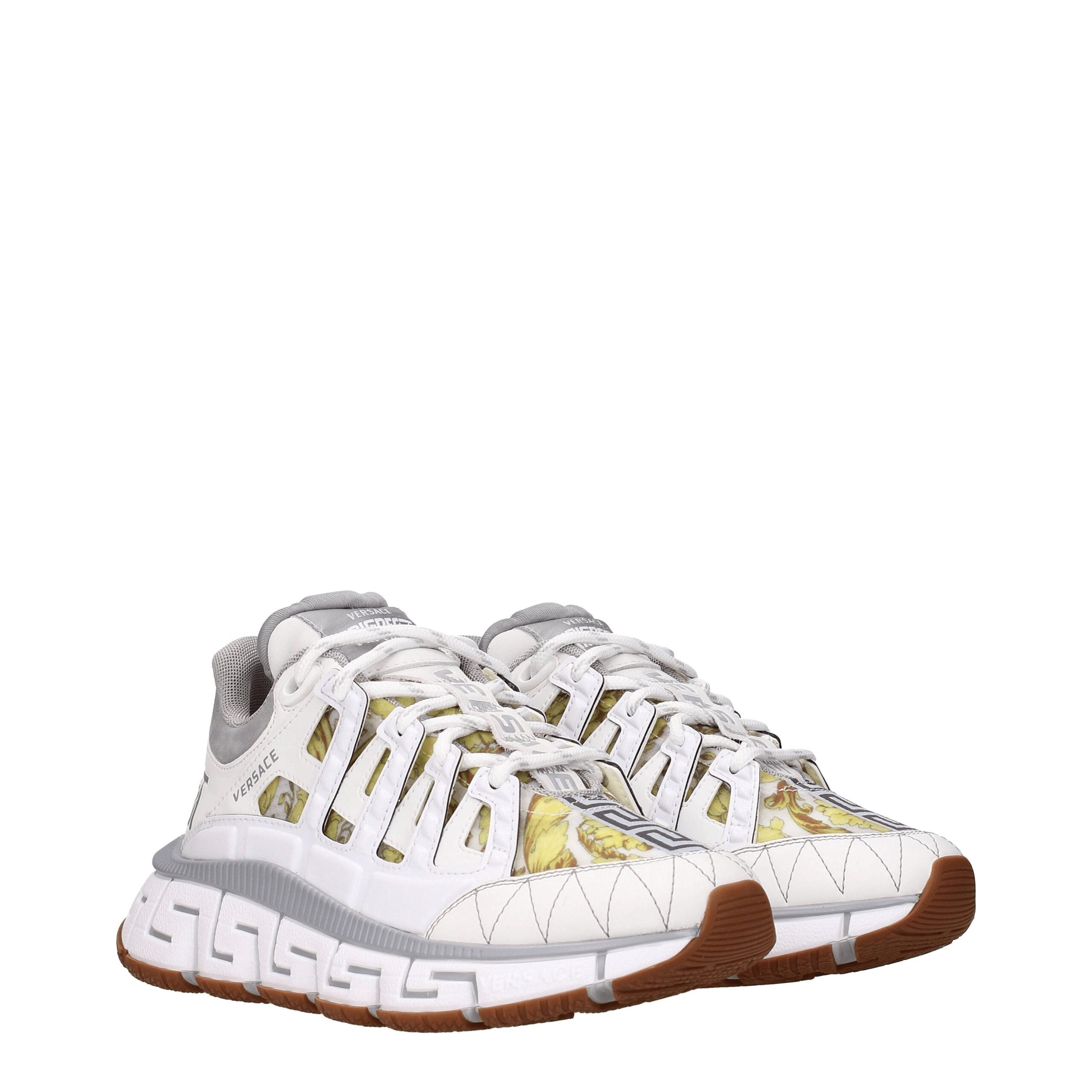 Versace White Leather Sneakers - ACCEXO