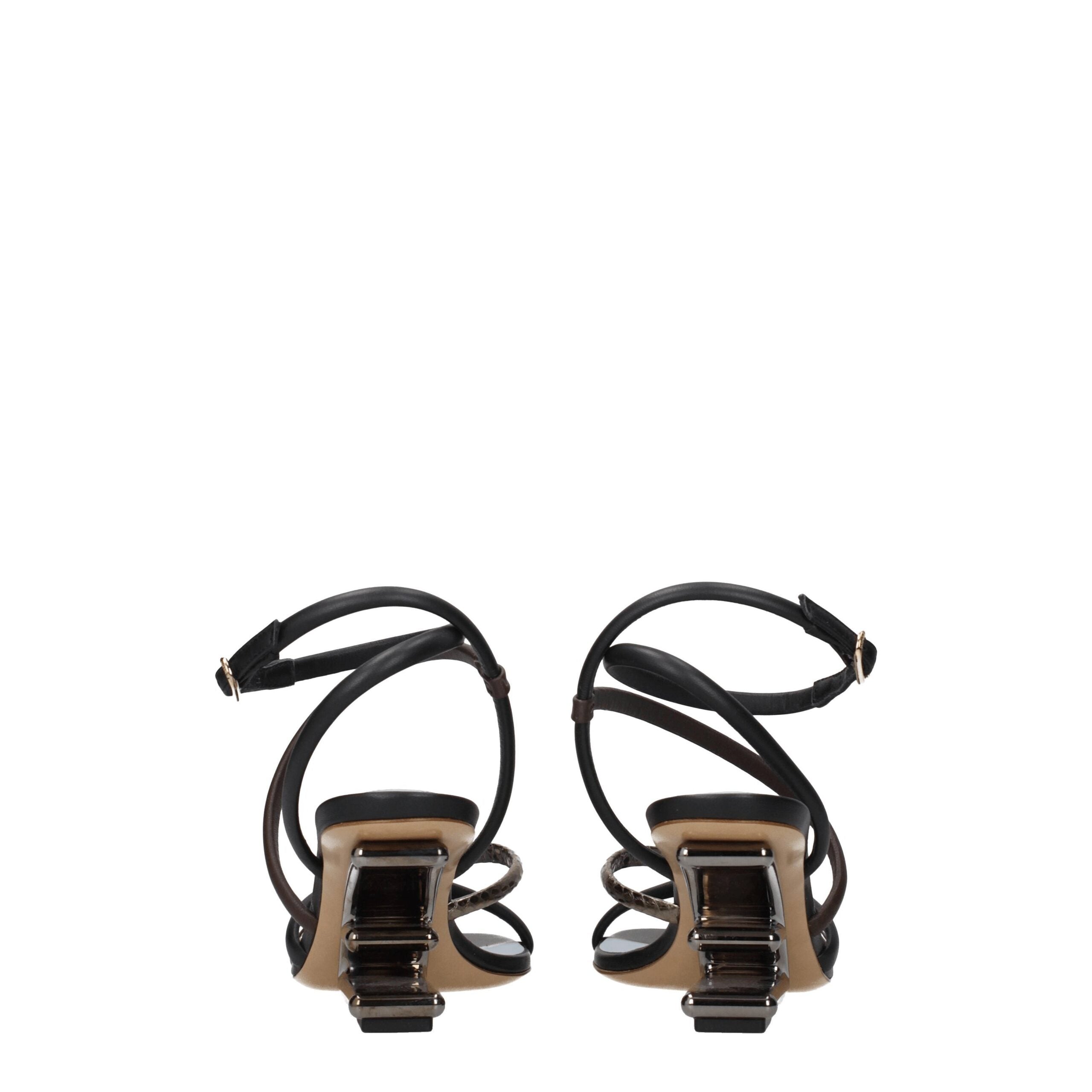 Fendi Multicolor Leather Sandal - ACCEXO
