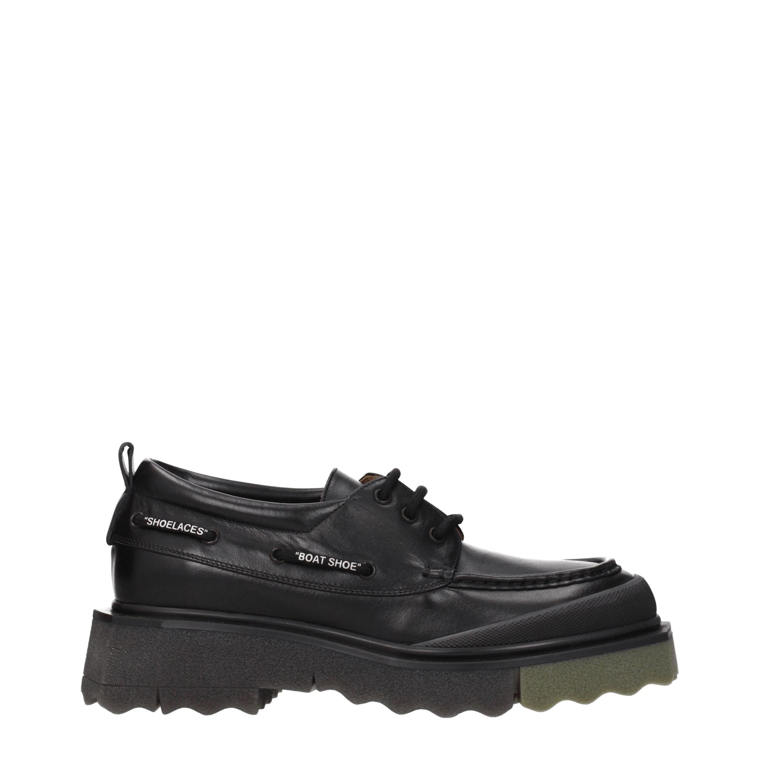 Off-White Black Leather Oxfords And Derby