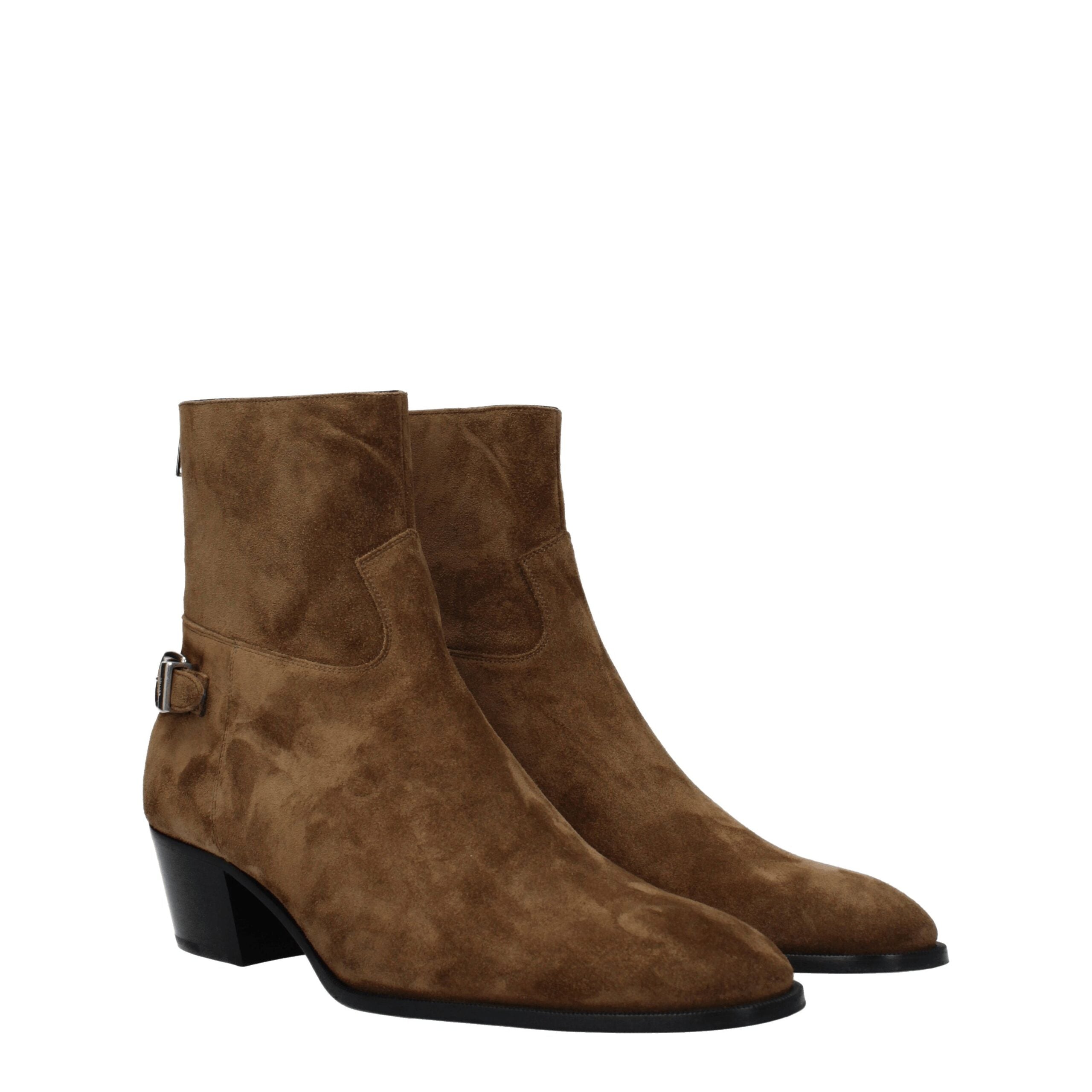 Celine Brown Leather Ankle