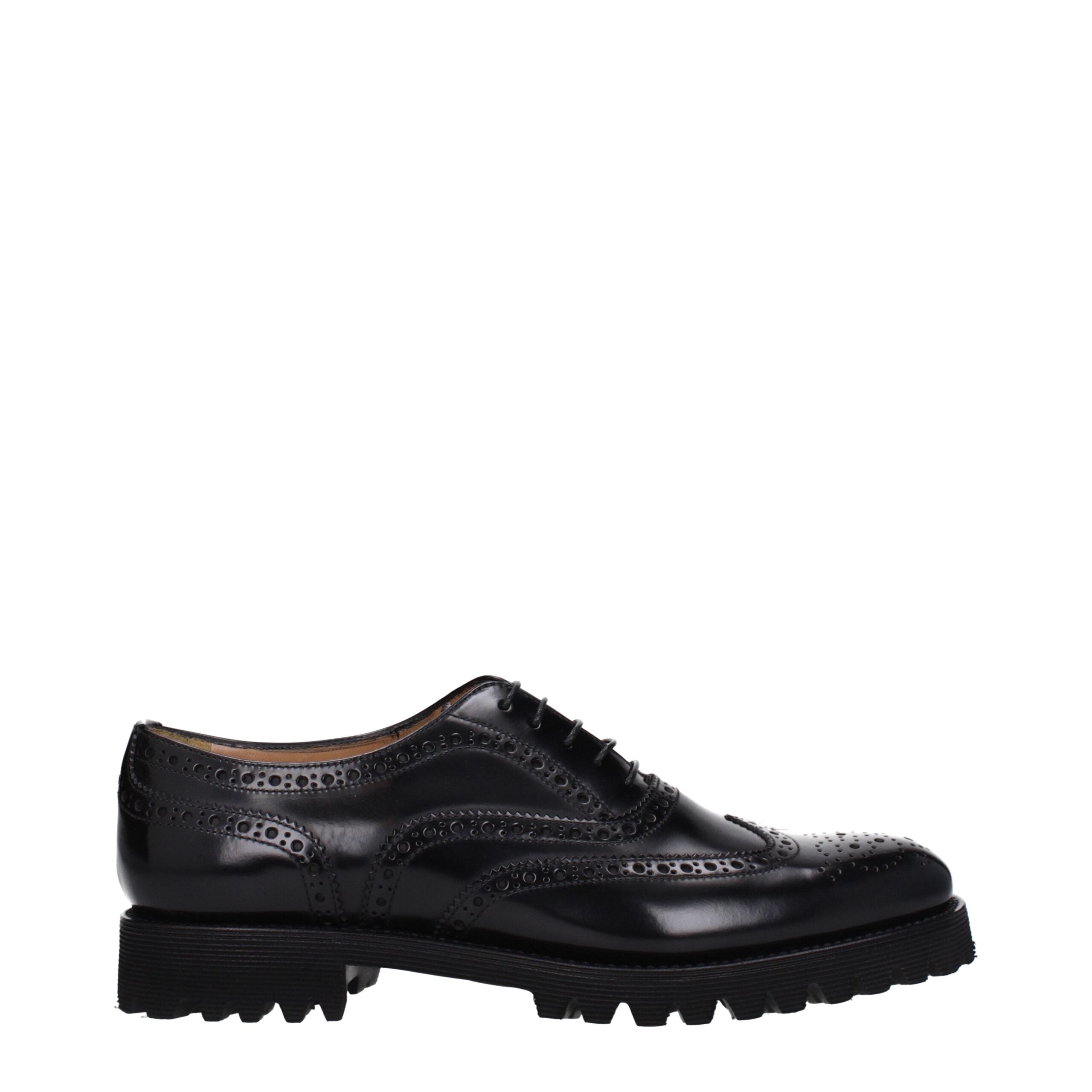 Church's Black Leather Oxfords And Derby