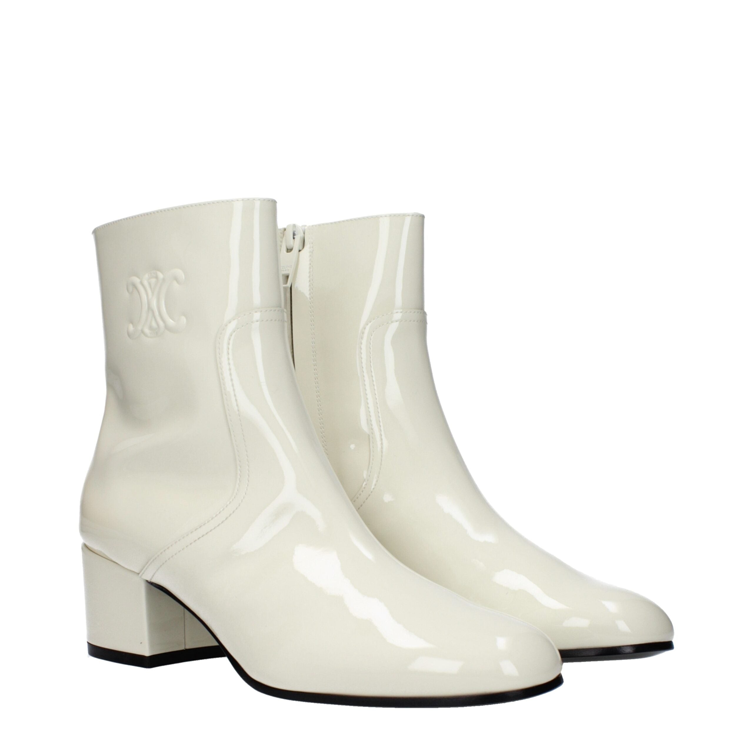 Celine Beige Leather Ankle