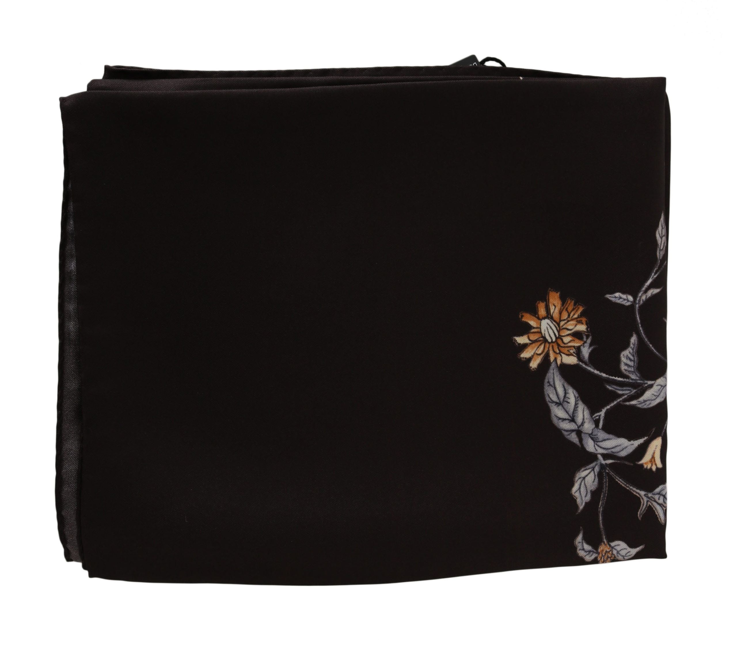 Dolce & Gabbana Elegant Silk Scarf Wrap in Luxe Brown - ACCEXO