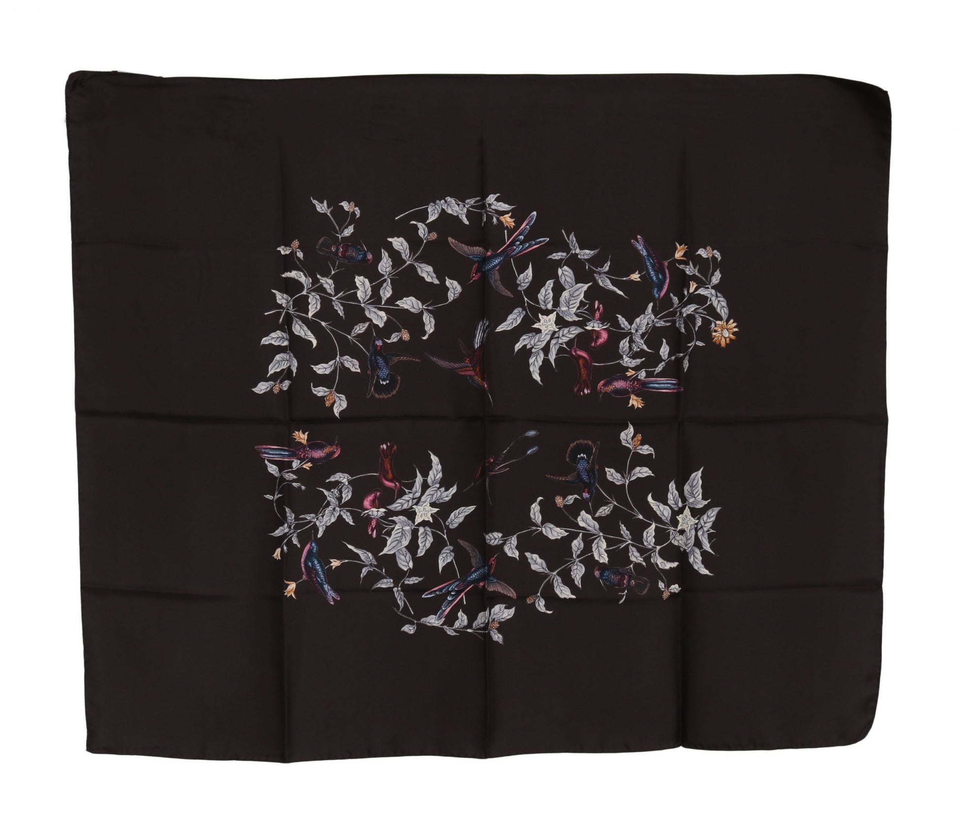 Dolce & Gabbana Elegant Silk Scarf Wrap in Luxe Brown - ACCEXO