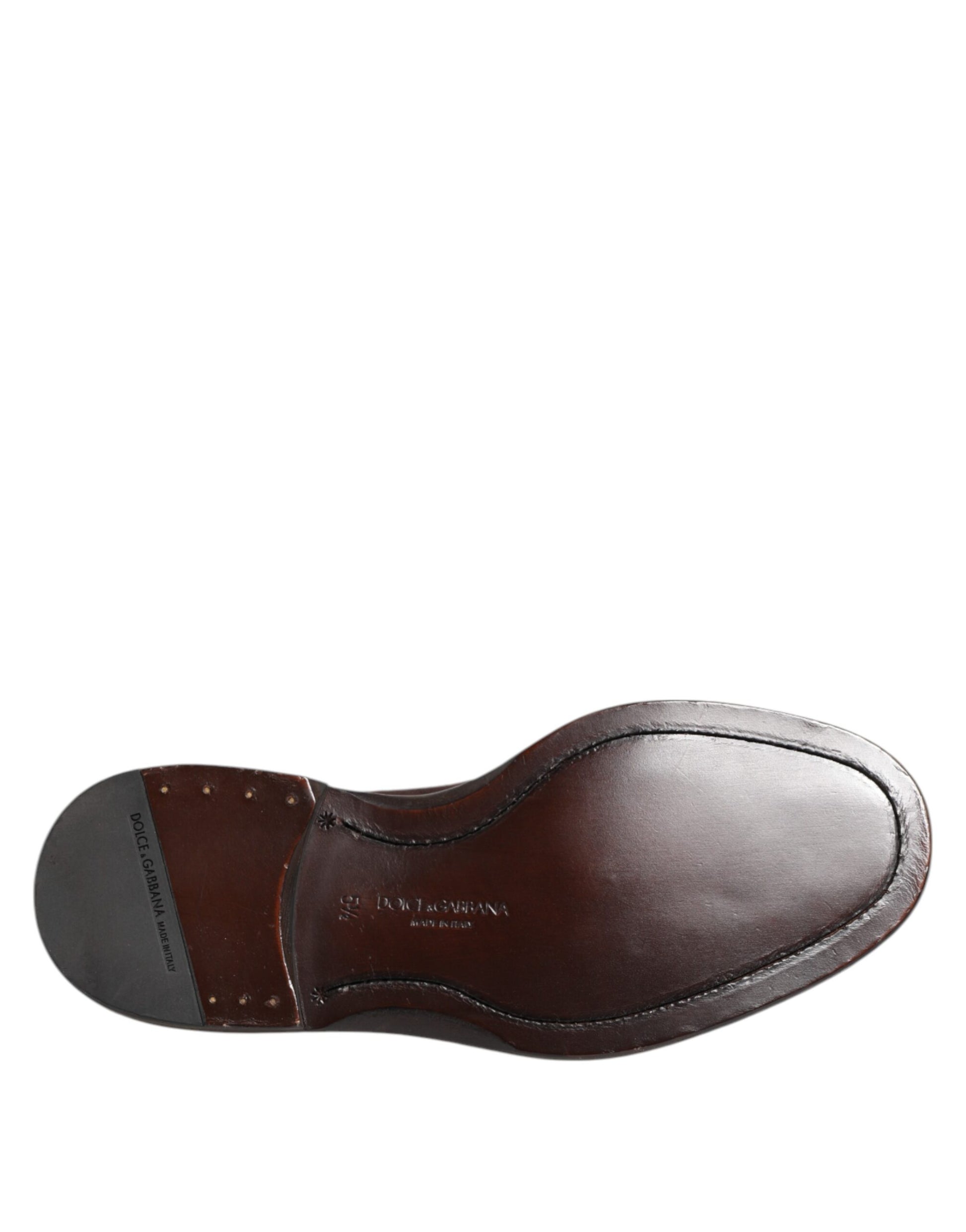Dolce & Gabbana Elegant Brown Velvet Oxford Lace-up Shoes - ACCEXO