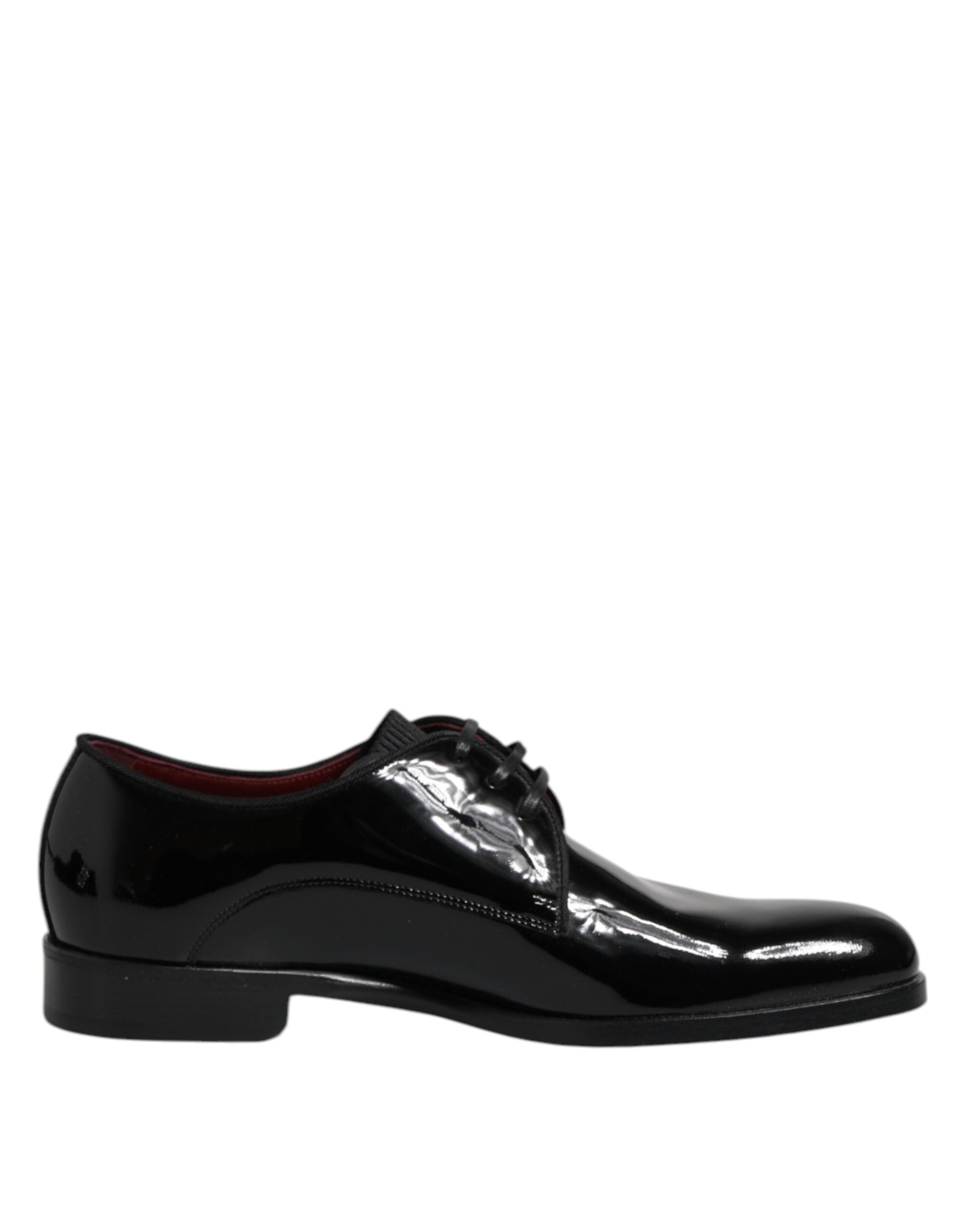 Dolce & Gabbana Black Leather Lace Up Men Derby Formal Shoes - ACCEXO
