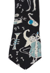 Dolce & Gabbana Elegant Black Music Pattern Silk Neck Tie