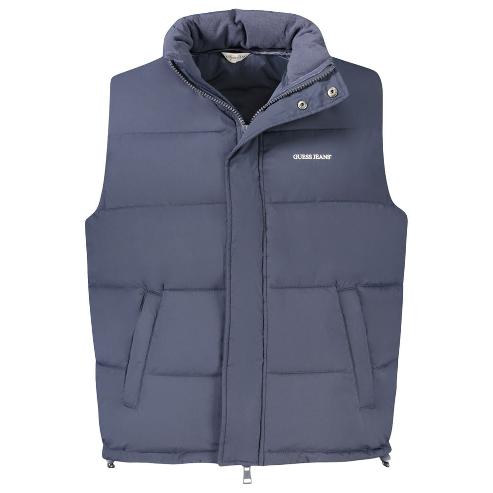 Guess Jeans Blue Polyester Jacket - ACCEXO