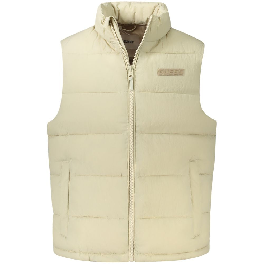Guess Jeans Beige Polyamide Jacket - ACCEXO