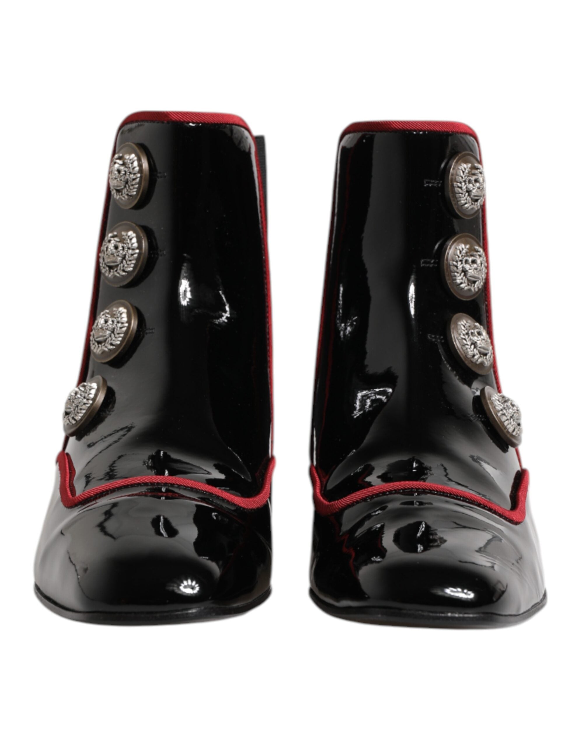 Dolce & Gabbana Black Jackie Buttoned Chelsea Boots Shoes - ACCEXO