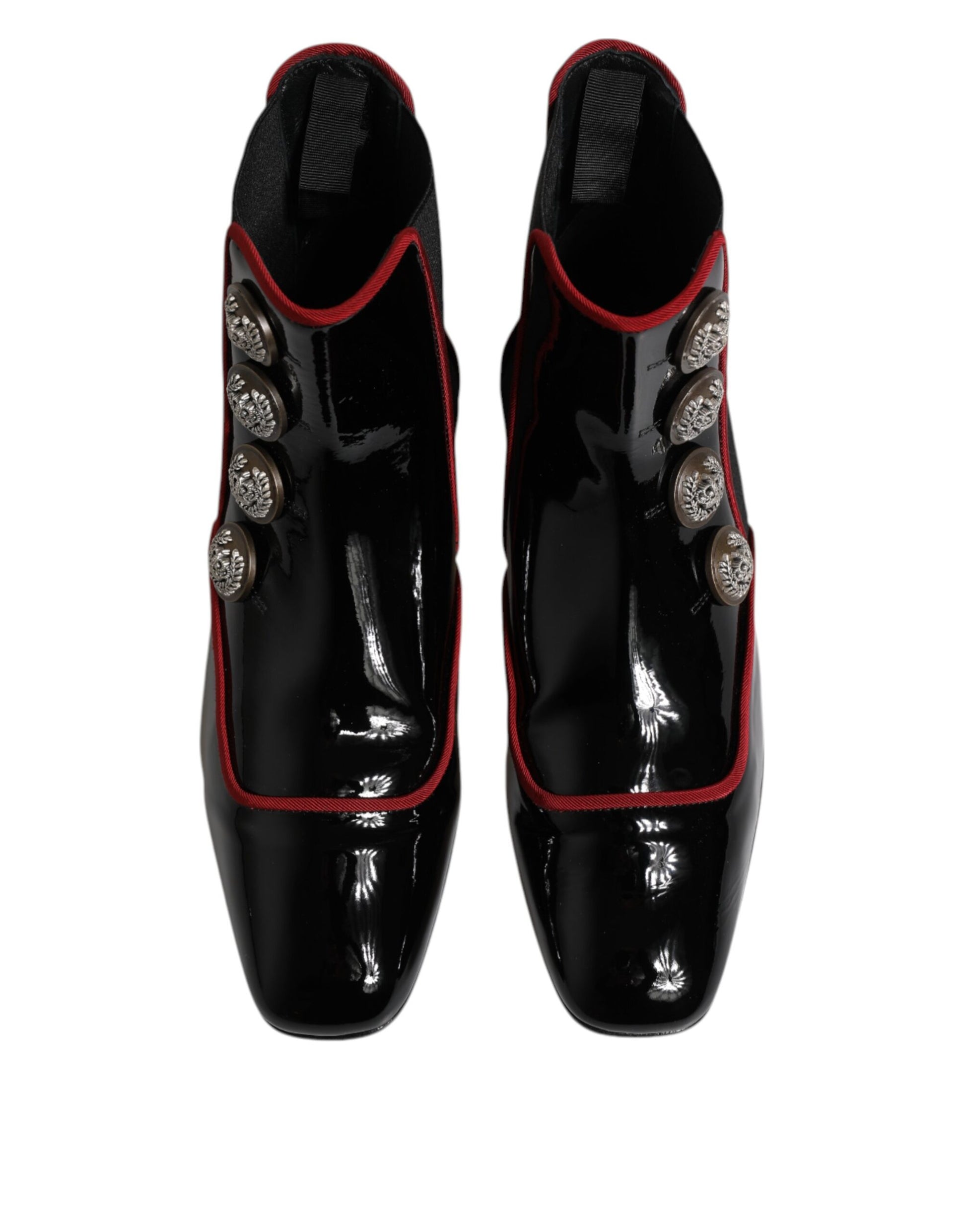 Dolce & Gabbana Black Jackie Buttoned Chelsea Boots Shoes - ACCEXO