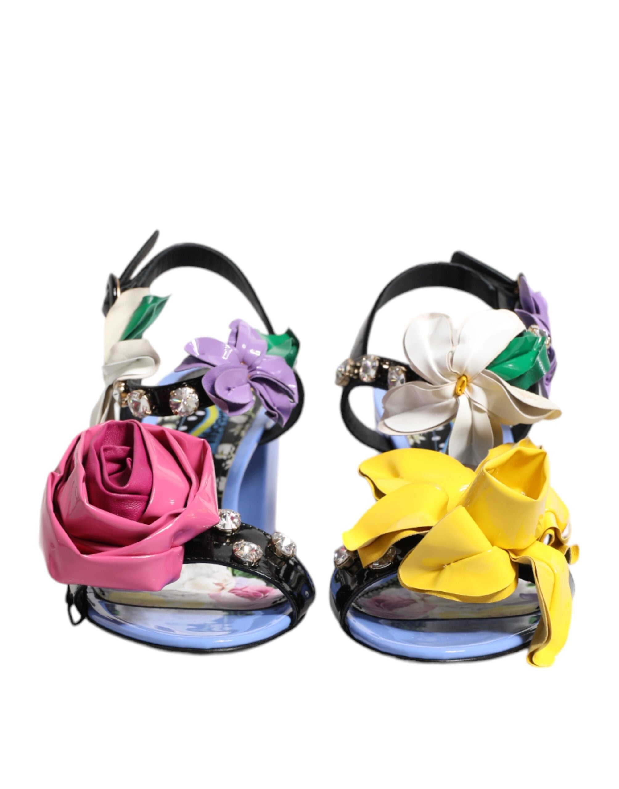 Dolce & Gabbana Multicolor Floral Crystal KEIRA Sandals Shoes - ACCEXO