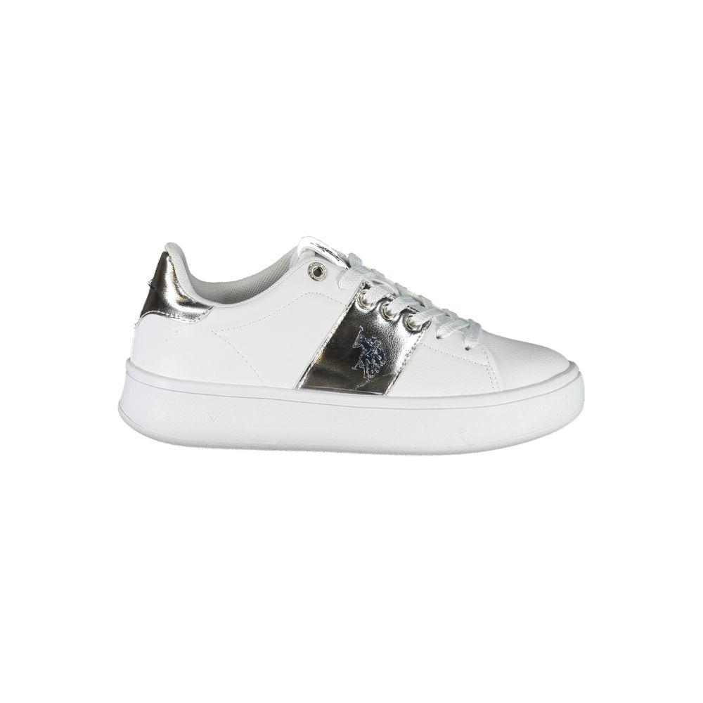 U.S. POLO ASSN. White Polyester Sneaker - ACCEXO