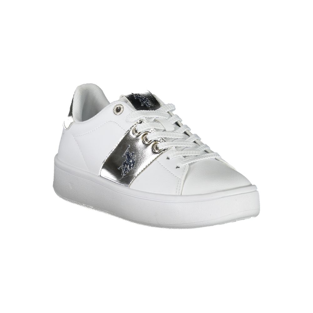 U.S. POLO ASSN. White Polyester Sneaker - ACCEXO
