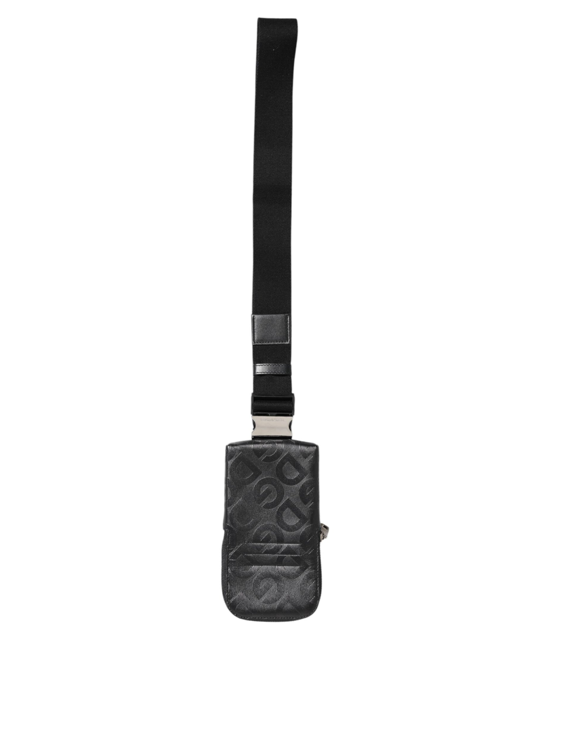 Dolce & Gabbana Gray DG Logo Mania Purse Phone Belt Waist Men Borse Bag - ACCEXO