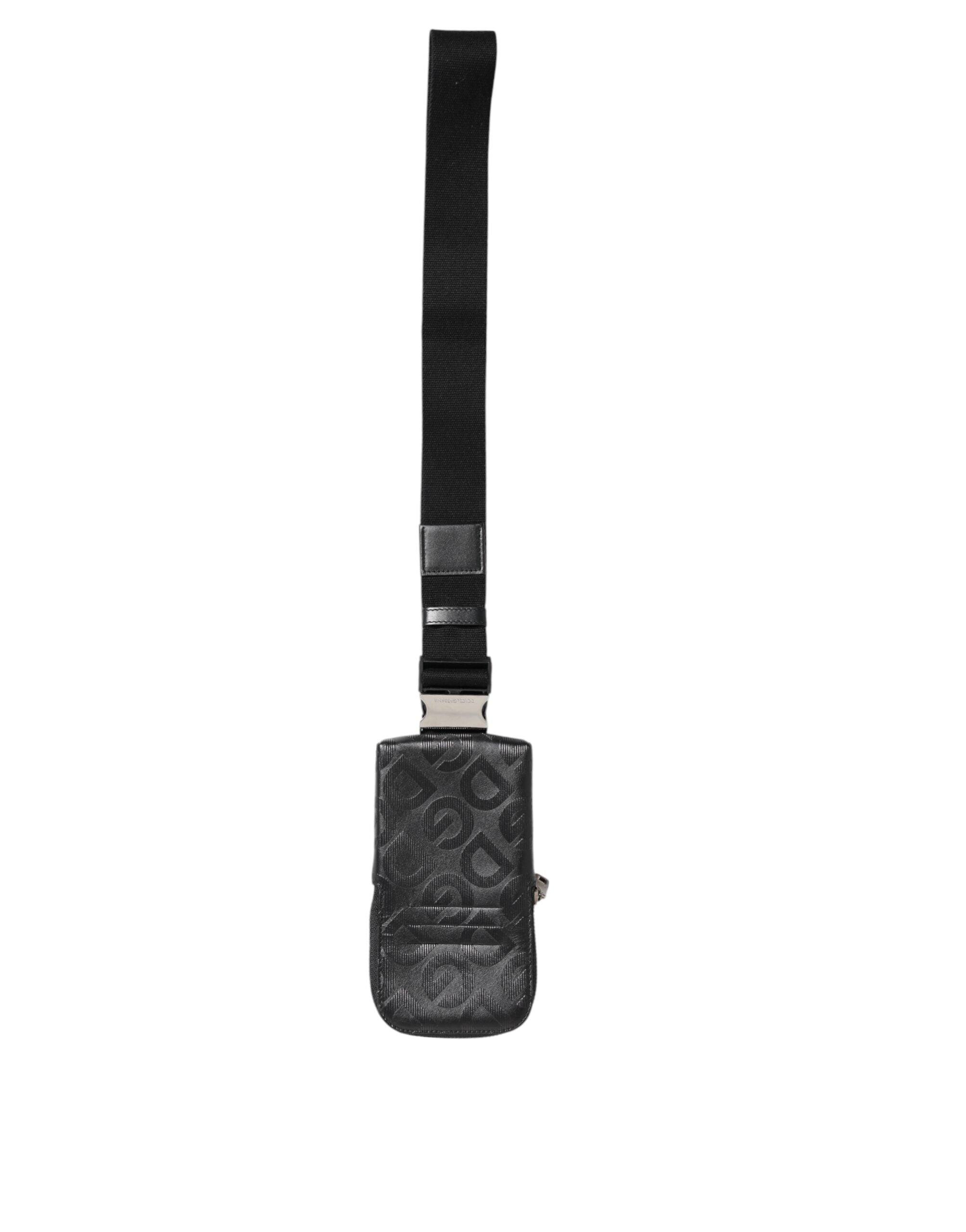 Dolce & Gabbana Gray DG Logo Mania Purse Phone Belt Waist Men Borse Bag - ACCEXO