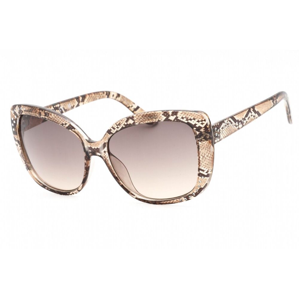 Guess Cat-Eye Brown Resin Snake Print Gradient Sunglasses