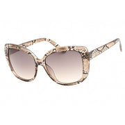 Guess Cat-Eye Brown Resin Snake Print Gradient Sunglasses
