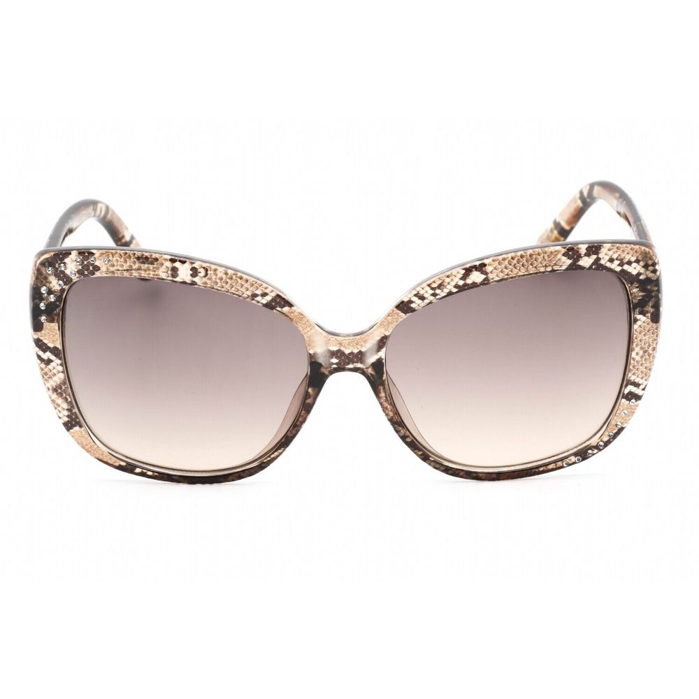 Guess Cat-Eye Brown Resin Snake Print Gradient Sunglasses