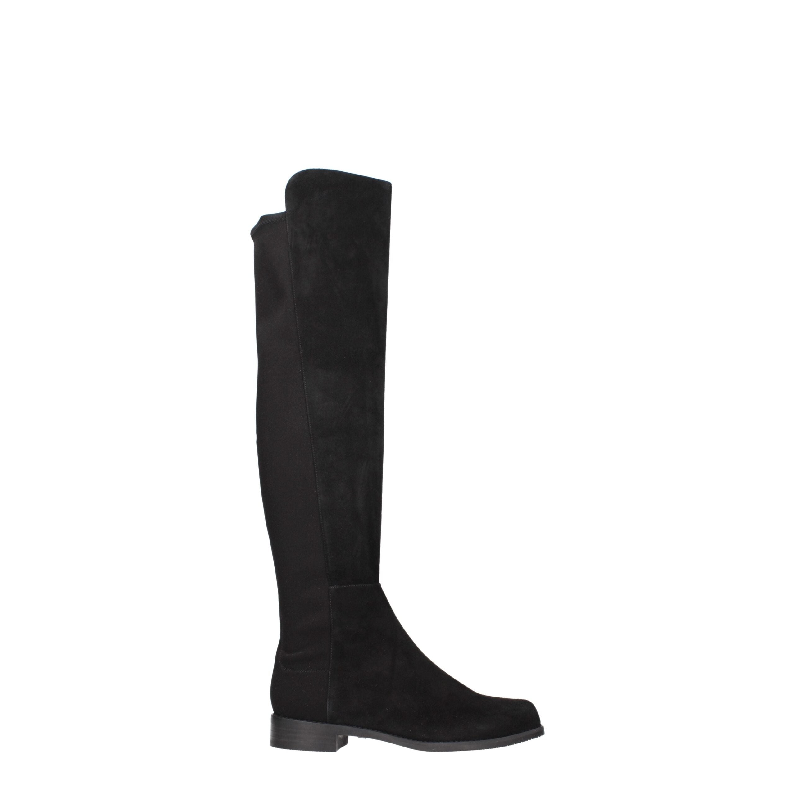 Stuart Weitzman Black Leather Over The Knee - ACCEXO